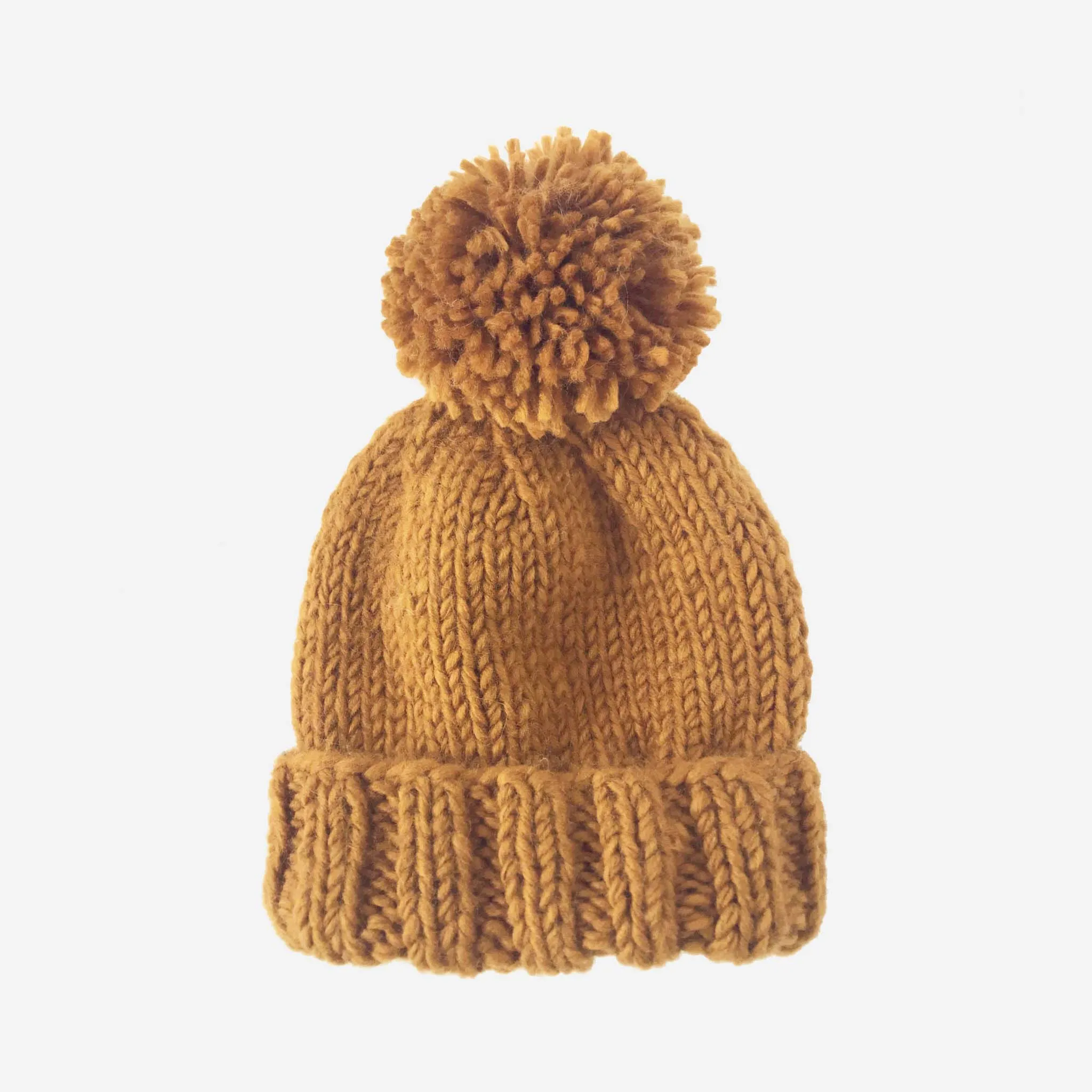 Mustard Classic Pom Hat