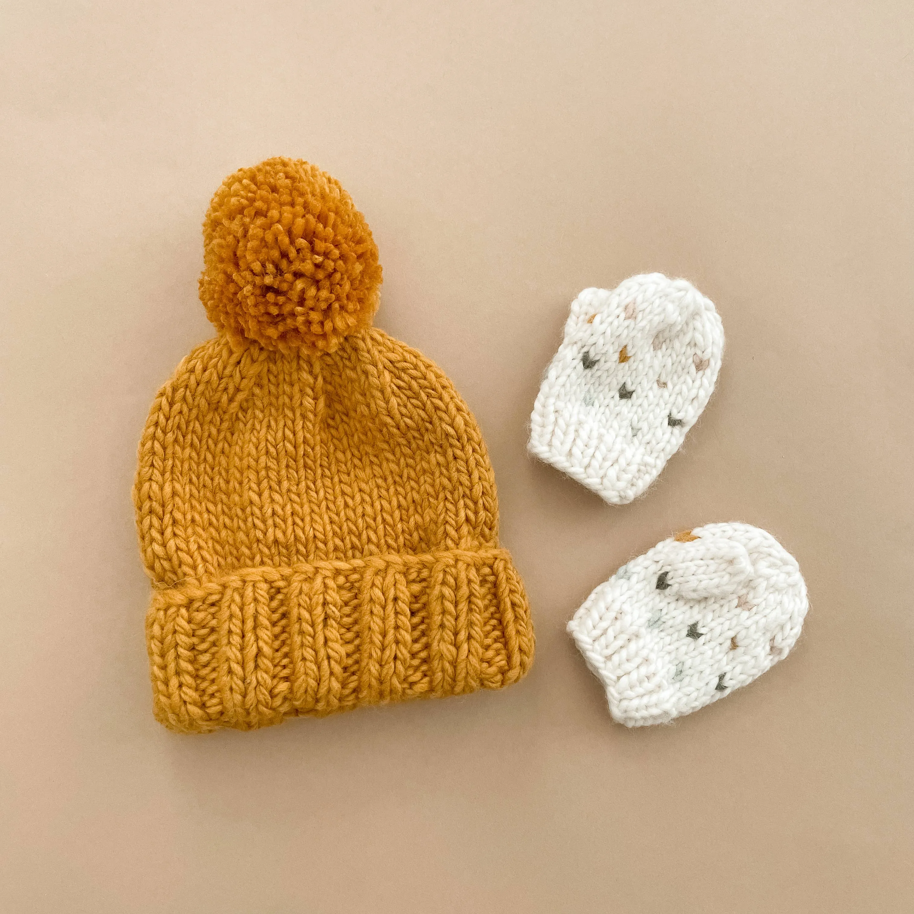 Mustard Classic Pom Hat