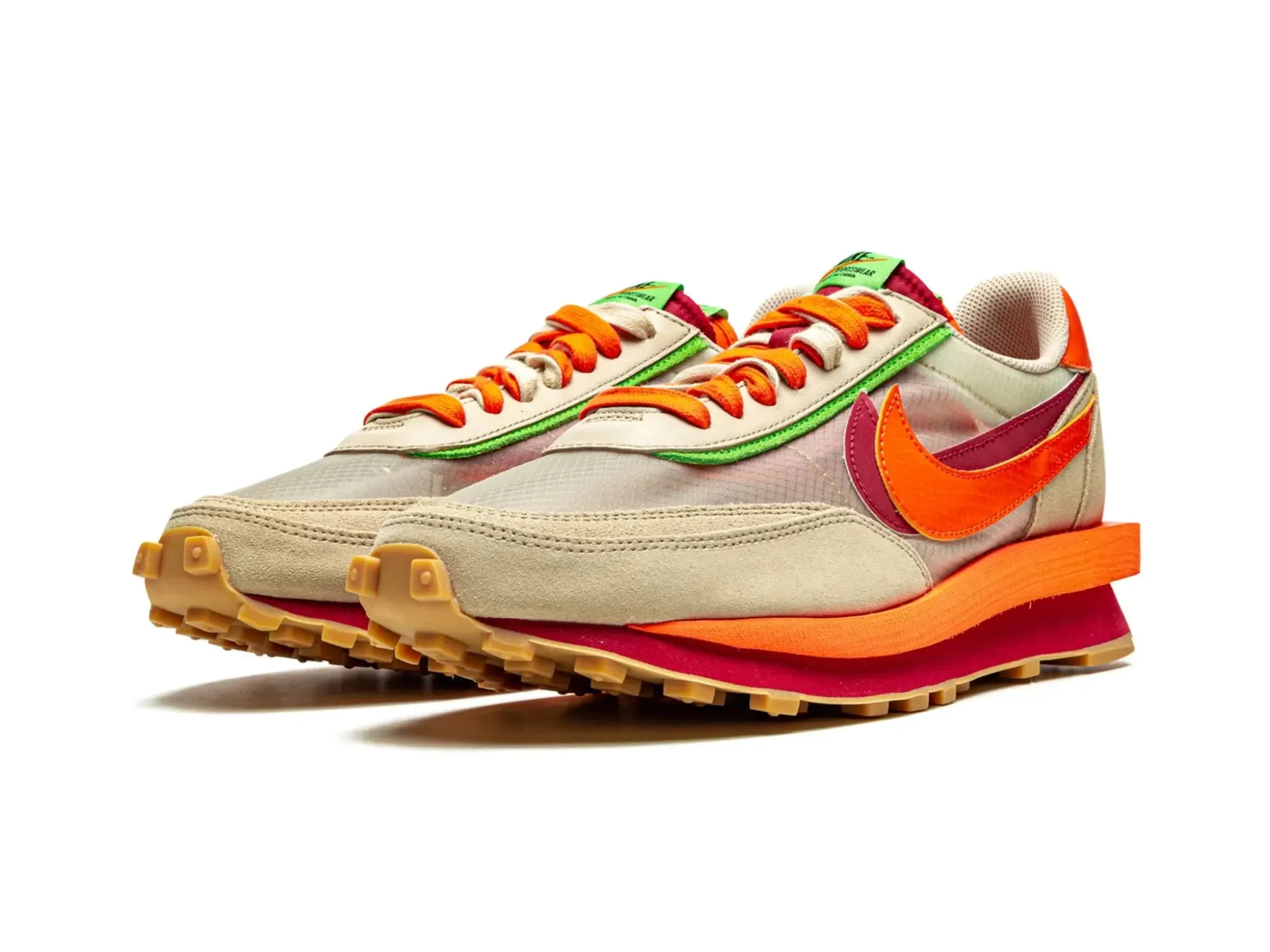 Nike LD Waffle Sacai X CLOT "Net Orange Blaze"