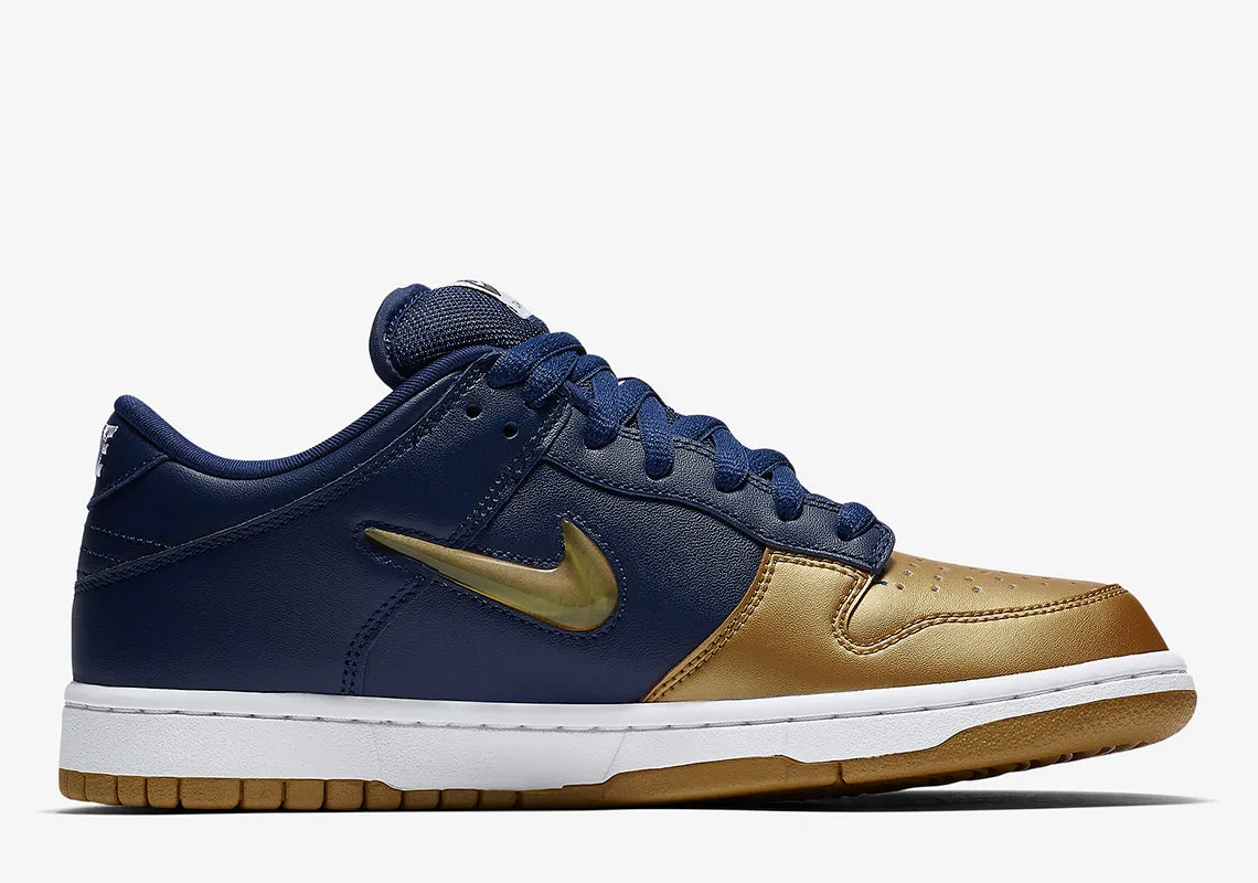 Nike SB - Dunk Low Supreme Jewel Swoosh Gold