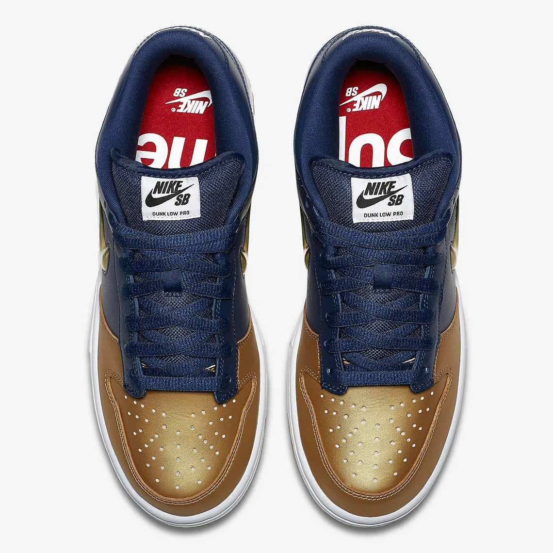 Nike SB - Dunk Low Supreme Jewel Swoosh Gold