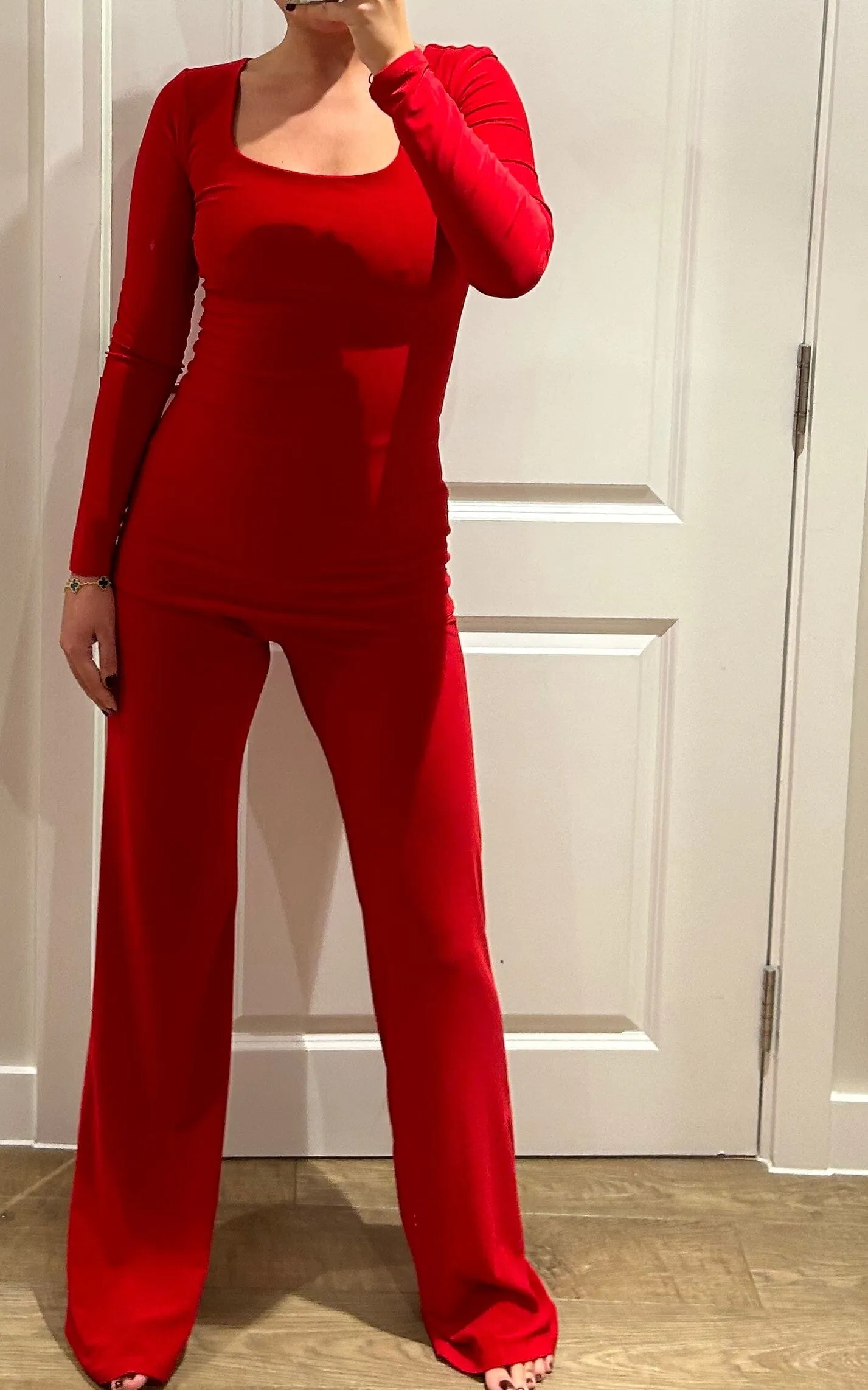 Red Zara Long Sleeve Lounge Wear