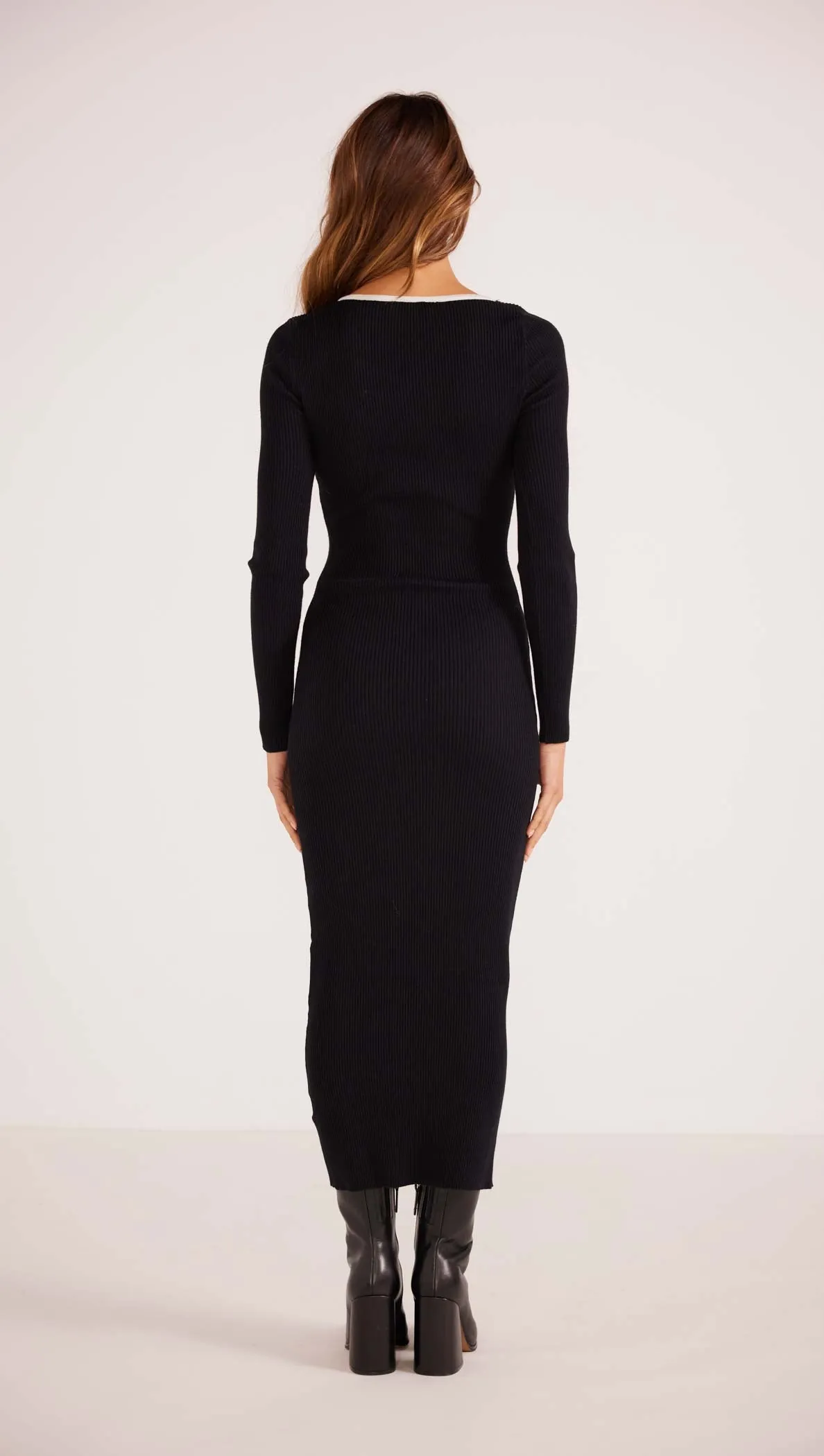 Theia Knit Midi Dress