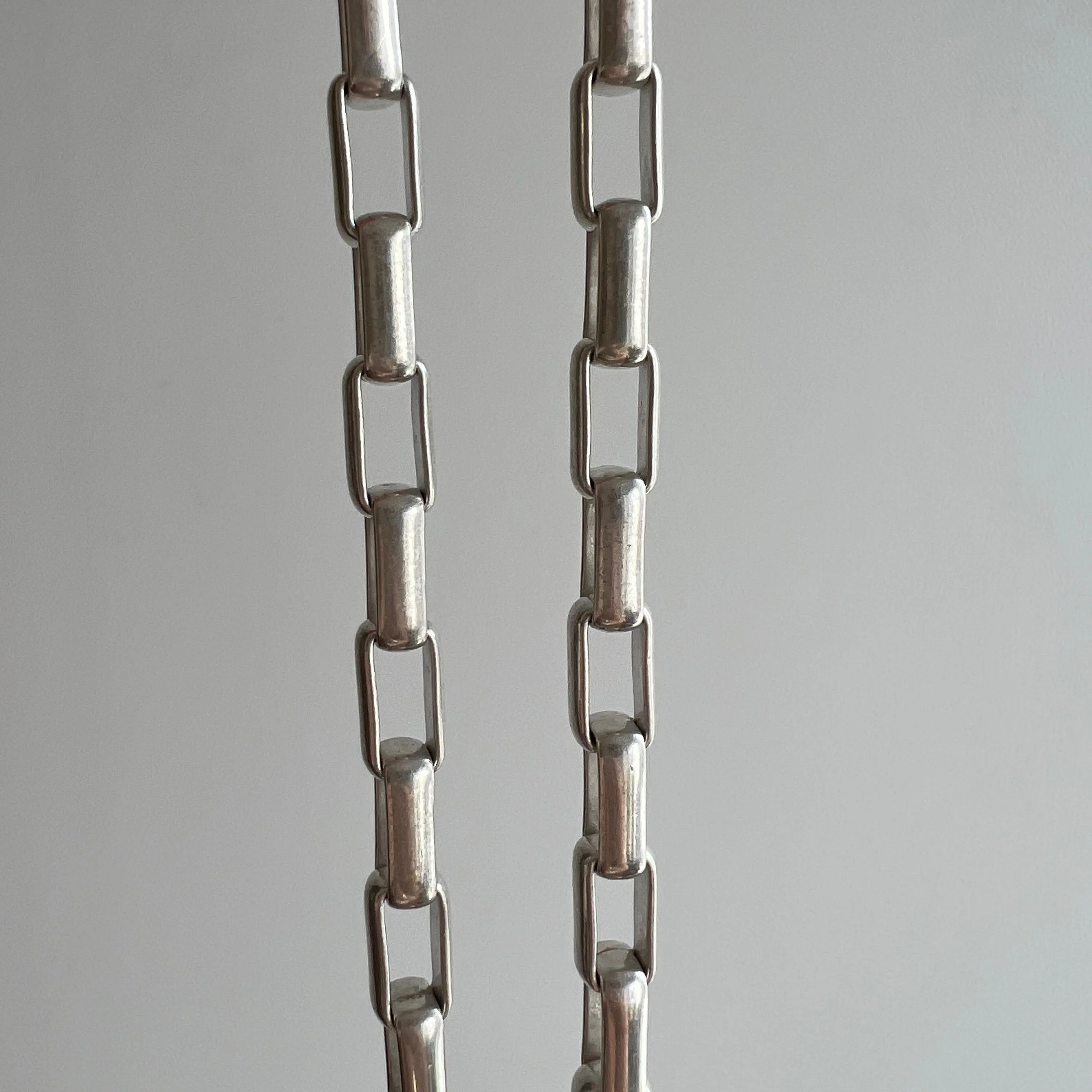 V I N T A G E // longest box / Italy sterling silver elongated box chain / 20.25 long 39.8g