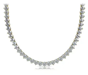 WIND 10 Carat Diamond Rivera Necklace in 14K - 18K Yellow Gold 3 prong set 7 pointer G Color SI1 Clarity BY MIKE NEKTA