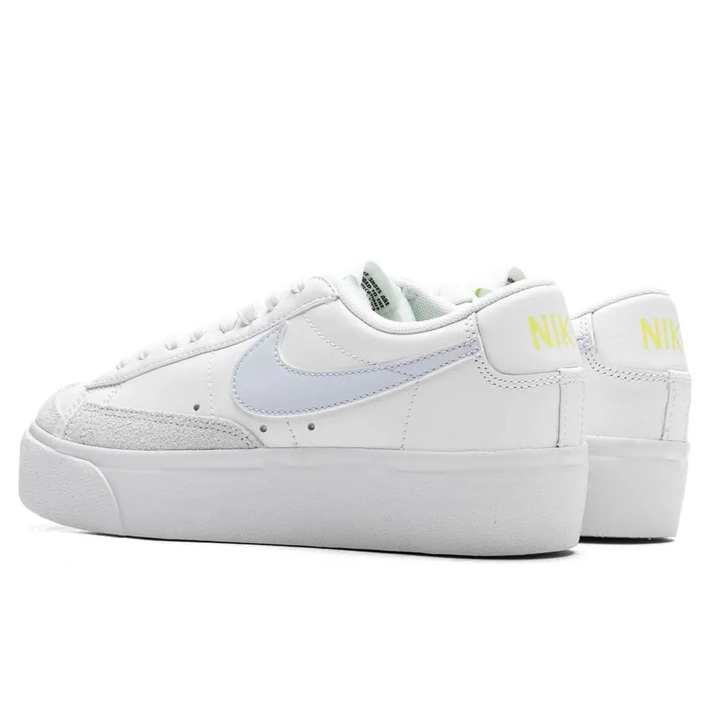 Women's Blazer Low Platform- White/Blue Tint/Light Lemon Twist