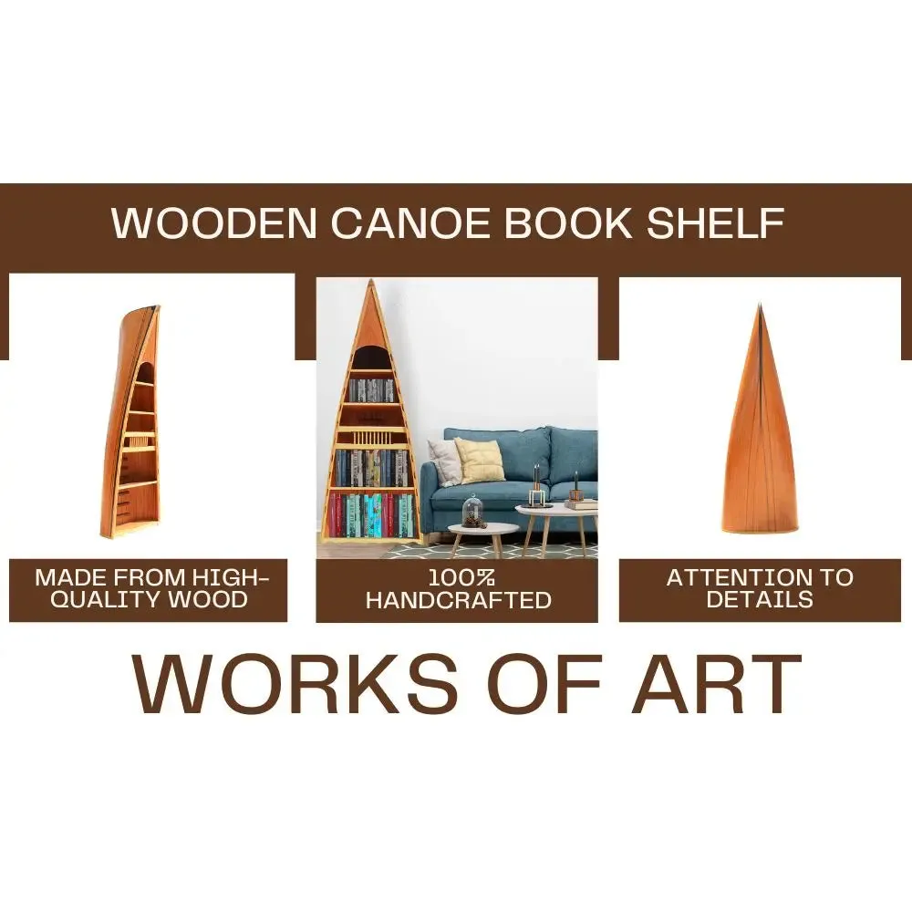 Wooden Canoe Book Shelf