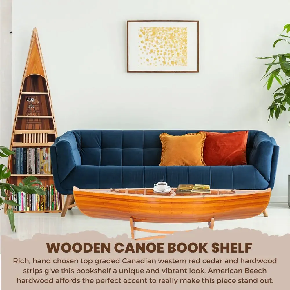 Wooden Canoe Book Shelf