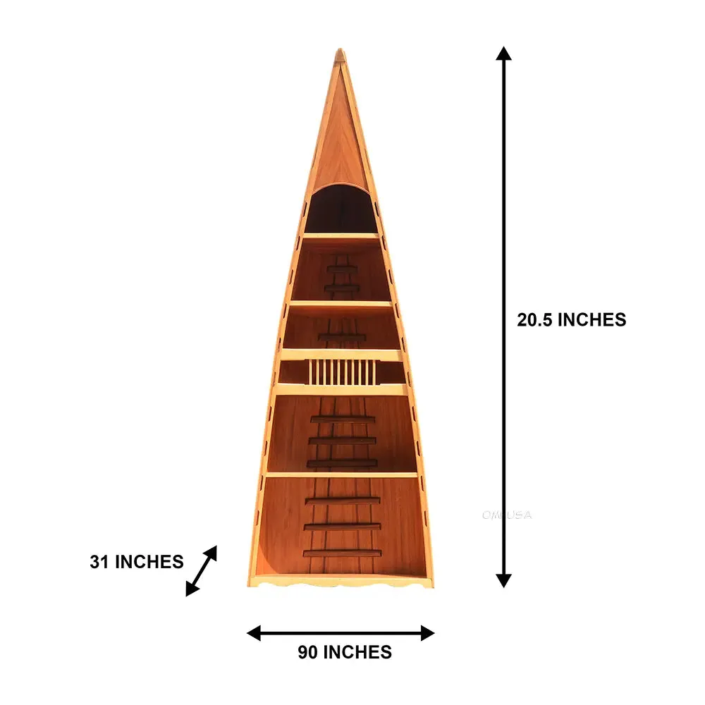 Wooden Canoe Book Shelf