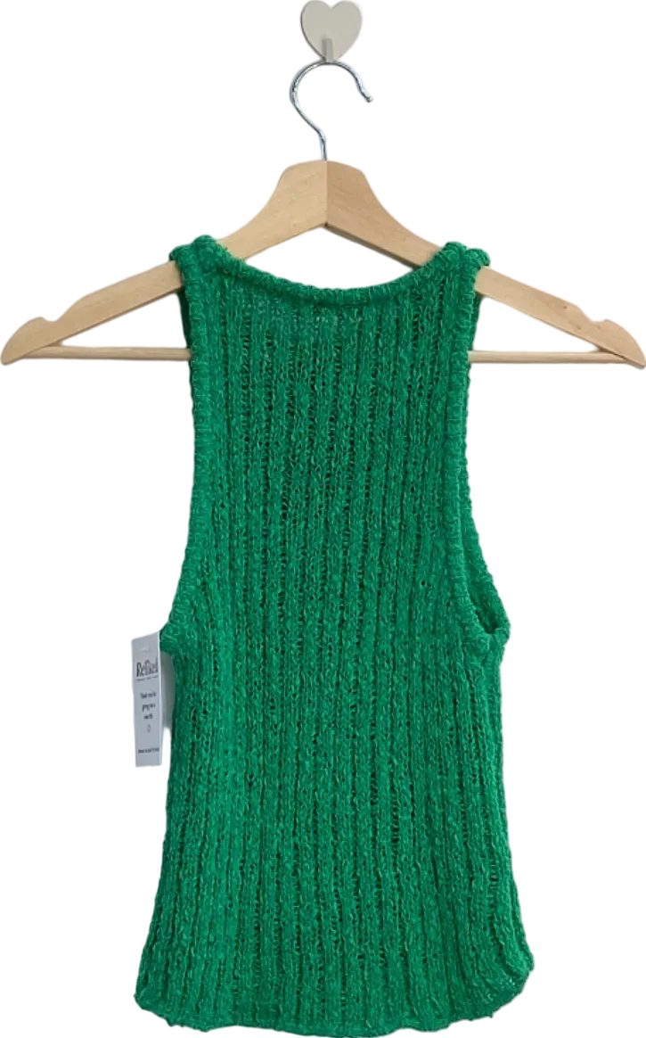 Zara Green Knitted Sleeveless Top UK 8