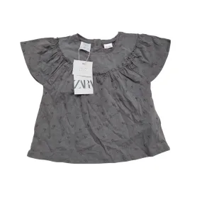 ZARA Grey Embroidered Top (2 - 3 years) | Brand New |