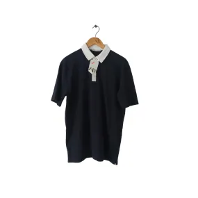 ZARA Navy with White Collar Men's Polo Shirt | Brand New |