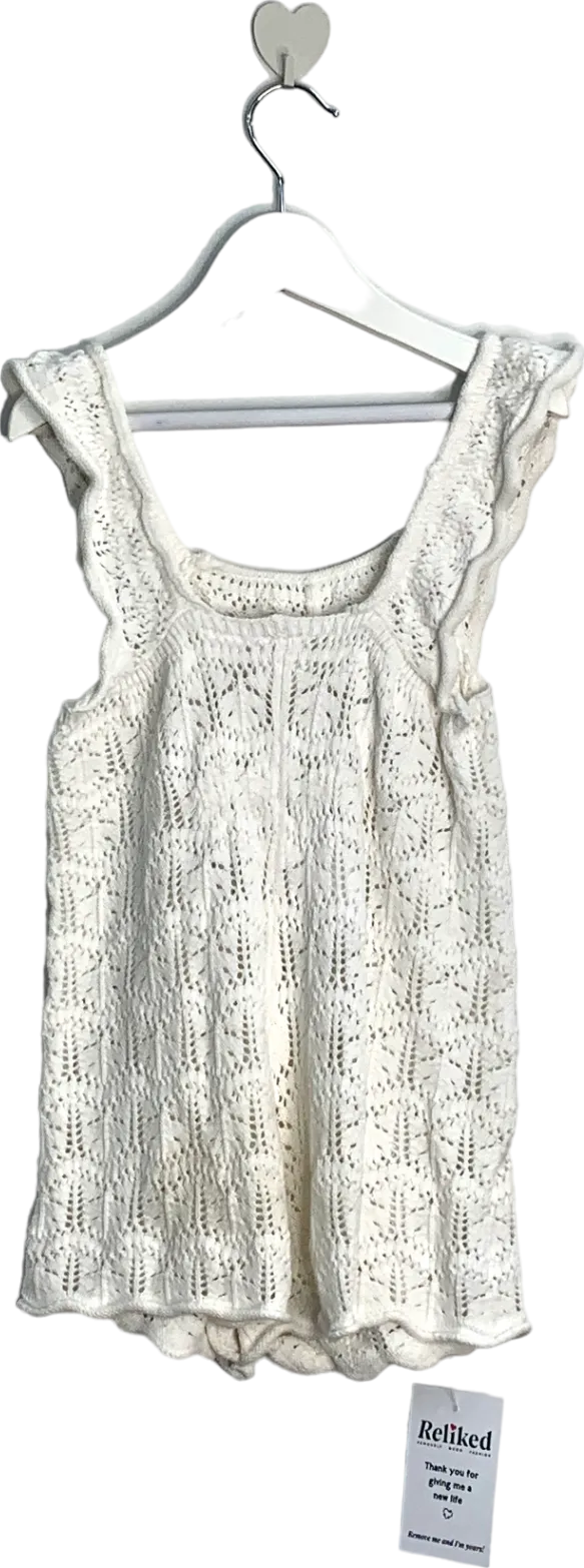 ZARA White Cotton Crochet Knit Playsuit 5 Years